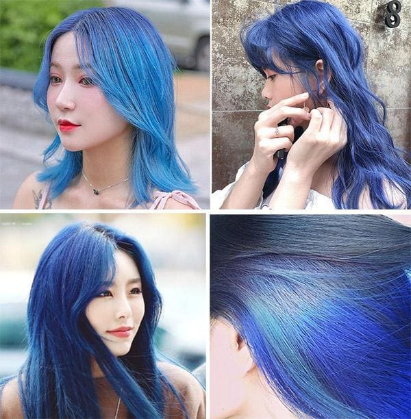 Nhuộm Xanh Dương Đen Blue Black Hair Color TA NAk 228888  Thuốc nhuộm tóc