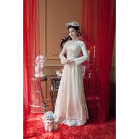 Huyền My hóa “mỹ nhân liêu trai” với áo dài từ NTK Kenny Thái