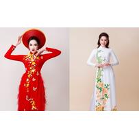 Siêu mẫu Lê Thu An khoe dáng với áo dài cưới truyền thống