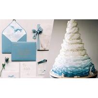 Tiệc cưới lấy cảm hứng đại dương với tông xanh bụi