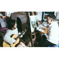 Uyên ương hóa thân thành họa sĩ, nhạc công trong bộ ảnh cưới