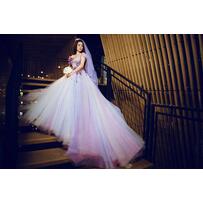 Váy cưới màu tím đẹp 2017 cho cô dâu