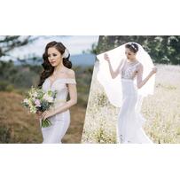 Siêu mẫu My Lê quyến rũ với váy cưới đính hạt