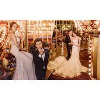 Cặp Hà Nội rủ nhau trở về tuổi thơ khi chụp hình cưới