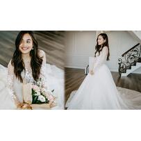 Hot blogger gốc Việt Alexandra Hoang thử váy cưới Hot blogger gốc Việt Alexandra Hoang thử váy cưới