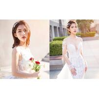 Váy cưới đính ren cho xuân hè 2019