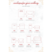 Kích thước phong bì thông dụng cho bộ thiệp cưới của bạn Kích thước phong bì thông dụng cho bộ thiệp cưới của bạn