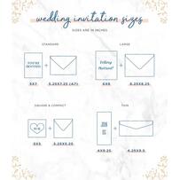 Kích thước thiệp mời đám cưới phổ biến nhất Kích thước thiệp mời đám cưới phổ biến nhất